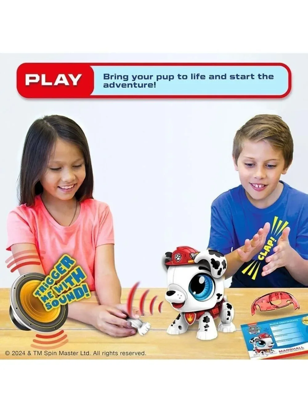 Nickelodeon Paw Patrol Marshall Build-a-Bot Robotic Pet Steam Toys Kids 3-10Y